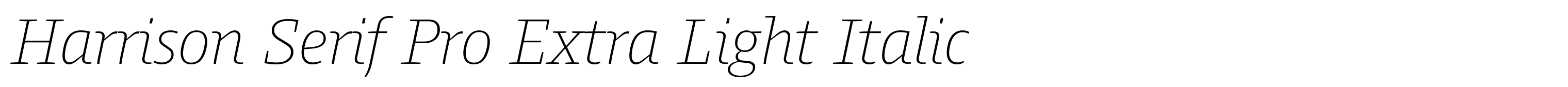 Harrison Serif Pro Extra Light Italic